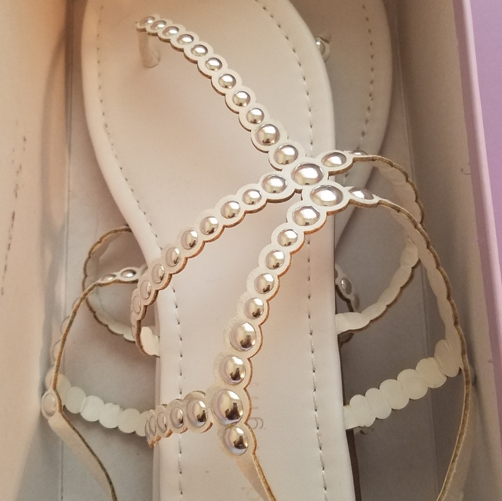 White sandals